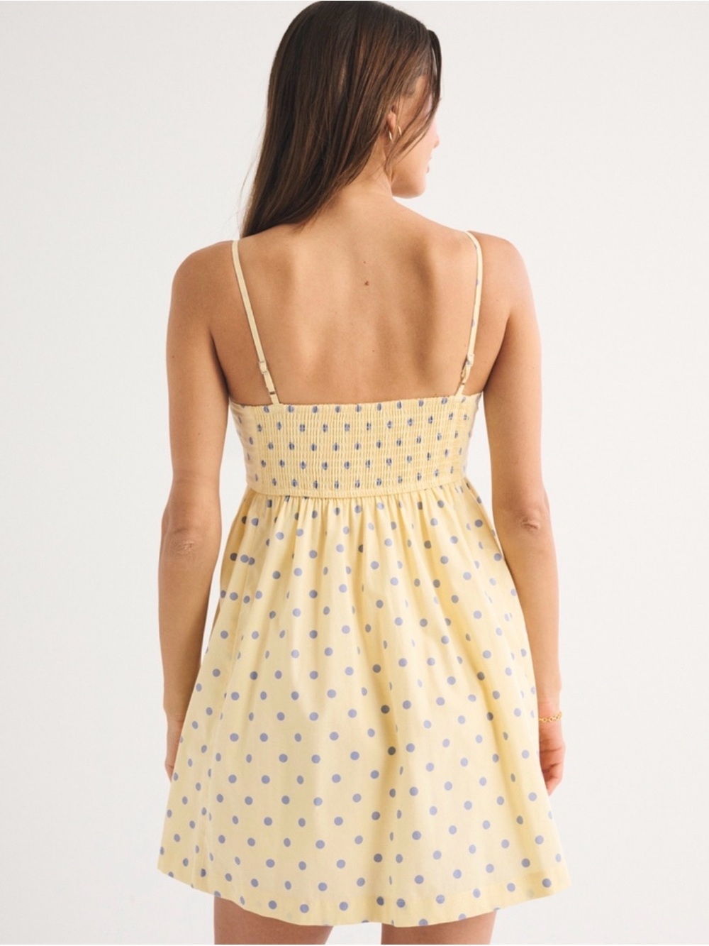 Yellow Polka Dot Spaghetti Strap Sundress - Picture 5 of 6
